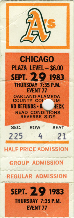 Game #1444 (Sep 29, 1983)