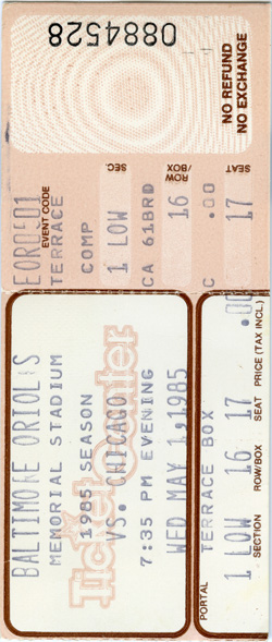 Game #1564 (May 1, 1985)