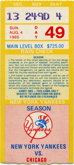 Game #1643 (Aug 4, 1985)