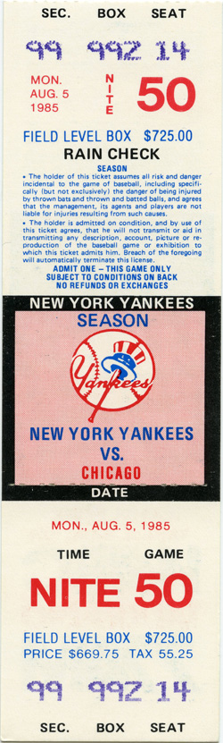 Game #1644 (Aug 5, 1985)