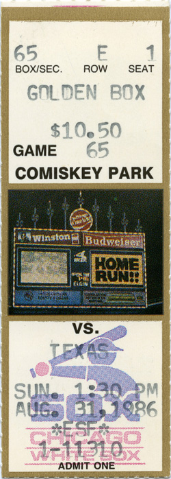 Game #1813 (Aug 31, 1986)