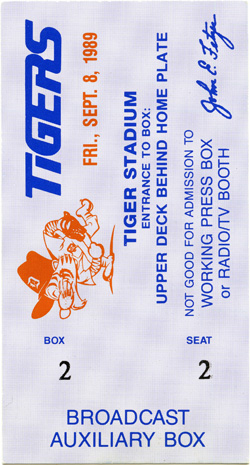Game #2122 (Sep 8, 1989)